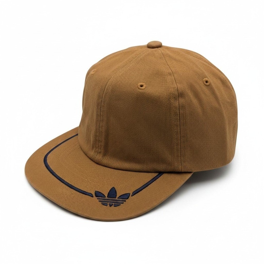 Adidas Originals Skate Hat Russet Brown Navy Trefoil Flat Bill Cap JX7973 OSFM